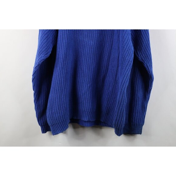 Vintage 90s Eddie Bauer Mens Large Tall Heavyweight Cotton Ribbed Knit Sweater - Picture 14 of 14